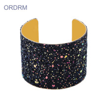 Womens Alloy Unique Sparkly Large Cuff Bracelet