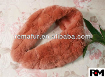 Luxury rex rabbit fur collar real fur collar for womens down coat