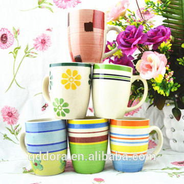 stoneware beer mugs/logo customized Hand-printing promotional Mugs