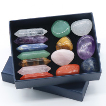 Custom Hexagonal Gemstone Crystals Sets for 7 Chakra Meditation and Healing