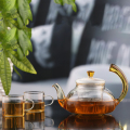 Teabloom Bếp &amp; Lò vi sóng An toàn Ấm trà thủy tinh Borosilicate Nở hoa Bộ trà 600ml Ấm trà thủy tinh / bình trà