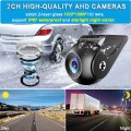 7'' 2 channel vehicle monitor system with starlight night vision camera support 2.5D touch/BSD /MP5/Bluetooth/FM/voice control