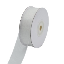 Customizable 25mm Thin White Organza Ribbon Roll for Hair Bows - Wholesale Factory Supply