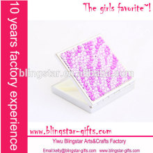 hot selling bling square zebra rhinestone pill case