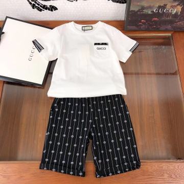 High quality summer little boy clothes 100% cotton boy summer clothes set