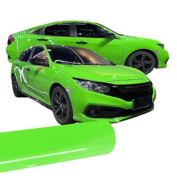 High Glossy Lizard Green Car Wrap