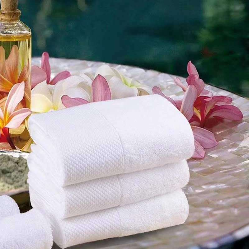 1PC Cotton Towels Home Kitchen Hand Towel Hotel Bathroom White Face Towel 35x35/35x75/40x80cm