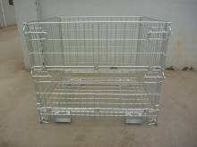 Collapsible storage wire mesh  container