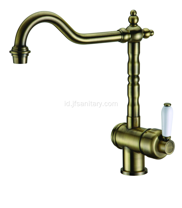 Bronzed Brass Deck Mounted Tunggal Lever Kitchen Faucet