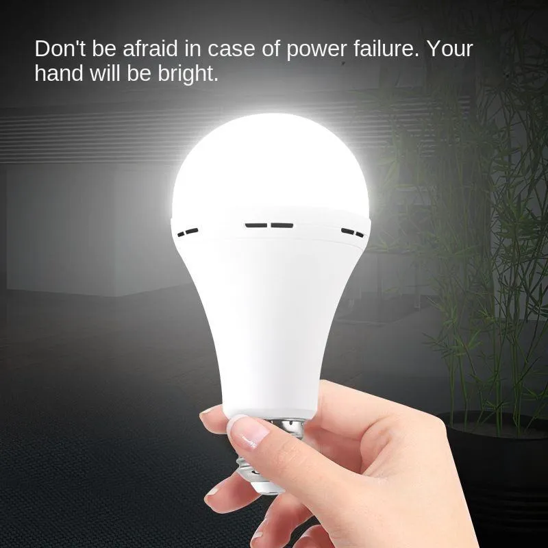 Rechargeable Emergency LED Bulb Light with Built-in Battery
