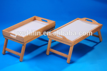 2014 New design hot sales folding bamboo bed tray With Leg