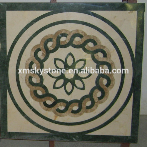 SKY- 013Arabesque White Cream Water Jet Marble Mosaic Border