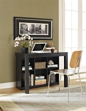 Black Ash Desk Bookcase Combination Student Writing Desk