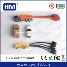 Customized promotional usb cable (external cable) multi adaptor custom pvc cable