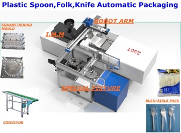 automatic packing machine for ice cream spoon plastic fork spoon packing machine