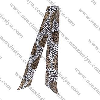 fashion trend leopard printted polyester satin sash waist belt