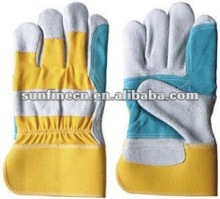 cow split leather working glove