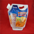 Custom stand-up spout-pouch for sauce-liquid  with handle