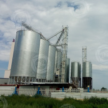 Spiral steel plate silo for feed
