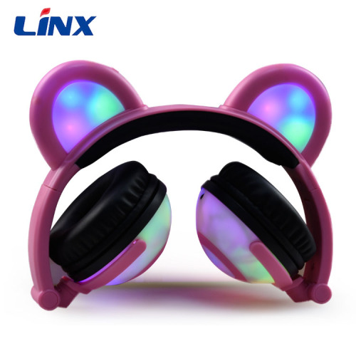 Christmas promotional gift kid bear ear headphones