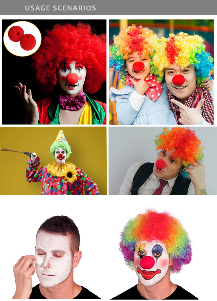 Red Clown Nose clown prop Joker Sponge Nose