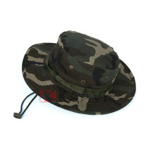 Green Camo camouflage boonie fishing army military bucket hat cap with string