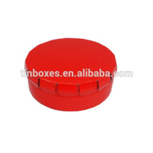 Food grade click clack round tin for chocolate