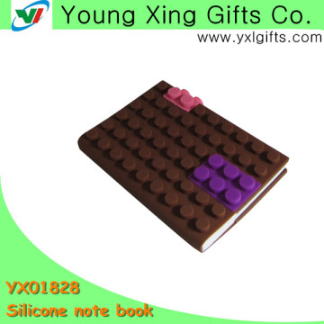 Candy colorful block silicone notebook