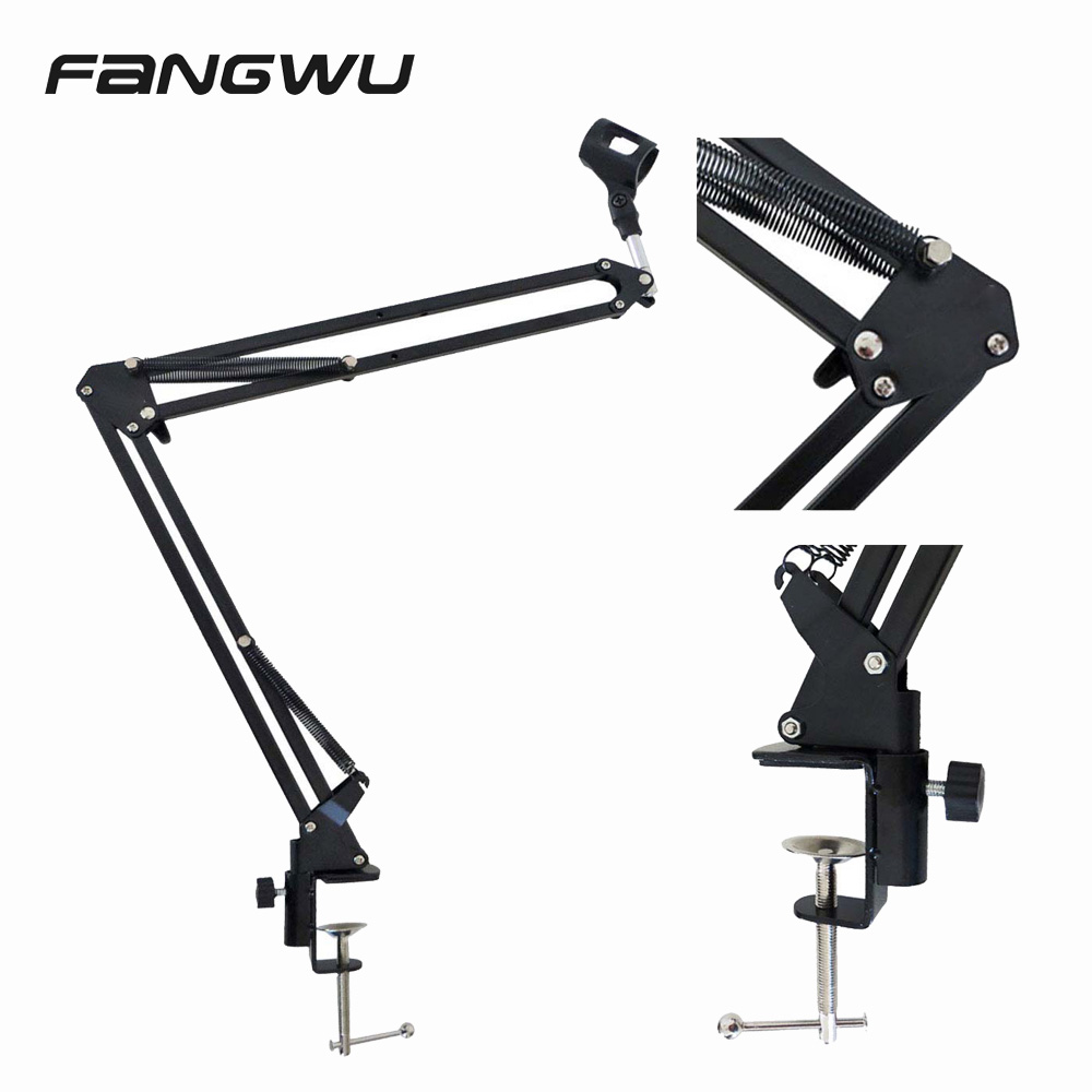 Top Quality Scissor Desk Microphone Mini Boom Stand Arm For Radio Broadcasting Studio