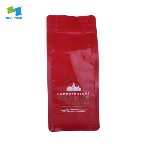 Bolsas de empaquetado de lujo de granos de café resellables de 8 oz con válvula