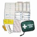 Premiers secours cas, composé de brucelles, sac d'urgence, pansement adhésif, ciseaux et alcool Pad