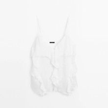 Women's ruffled detail camisole top