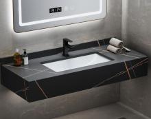 Customization integrated quartz stone washbasin countertop
