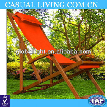 Garden Folding Deck Lounger Wooden Chair Furniture