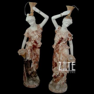 Western Style lady lamp sculpture