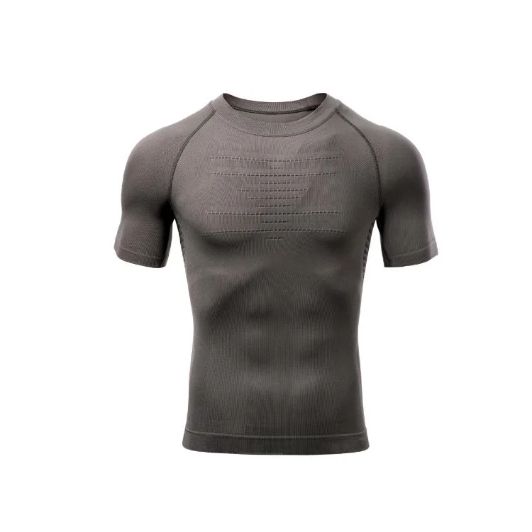 OEM Wholesale Stock Comfortable Men Heated Functional Suit Lightweight Seamless Compression Short Sleeves Sets