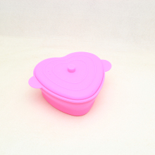 Heart Shape Silicone Bowl with Lid