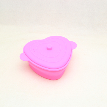 Heart Shape Silicone Bowl with Lid