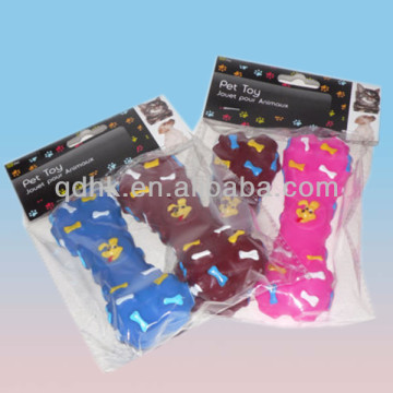 Transparent Pet Toy Packaging Bag with Paper Card Top