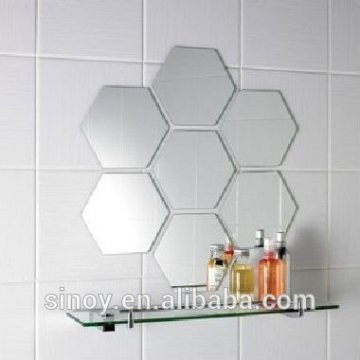Mirror supplier produce shaped mirror hexagonal mirror