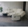 White PU Leather Manual Corner Recliner Sofa