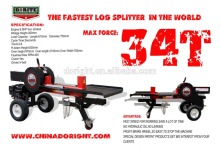 34T world fastest Horizontal Gasoline Log Splitter