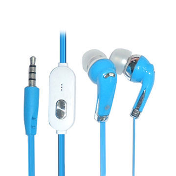 Fashionable Earbuds, Style and Color with Flat Cable for iPhone