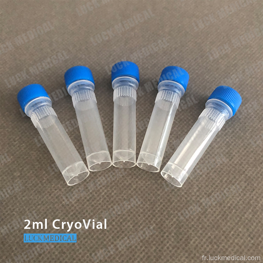 Tube cryovial de 2 ml auto-exceptionnel