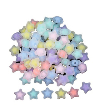 Matte Star Acrylic Beads Resin Loose Bead for DIY Craft Necklace Βραχιόλι Αναλώσιμα Κοσμήματα