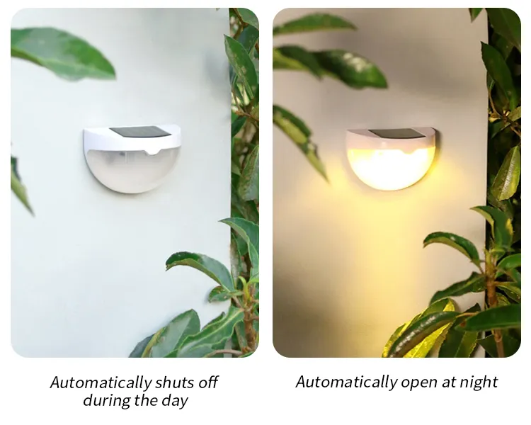 Solar-Powered Waterproof LED Wall Light for Nighttime Illumination