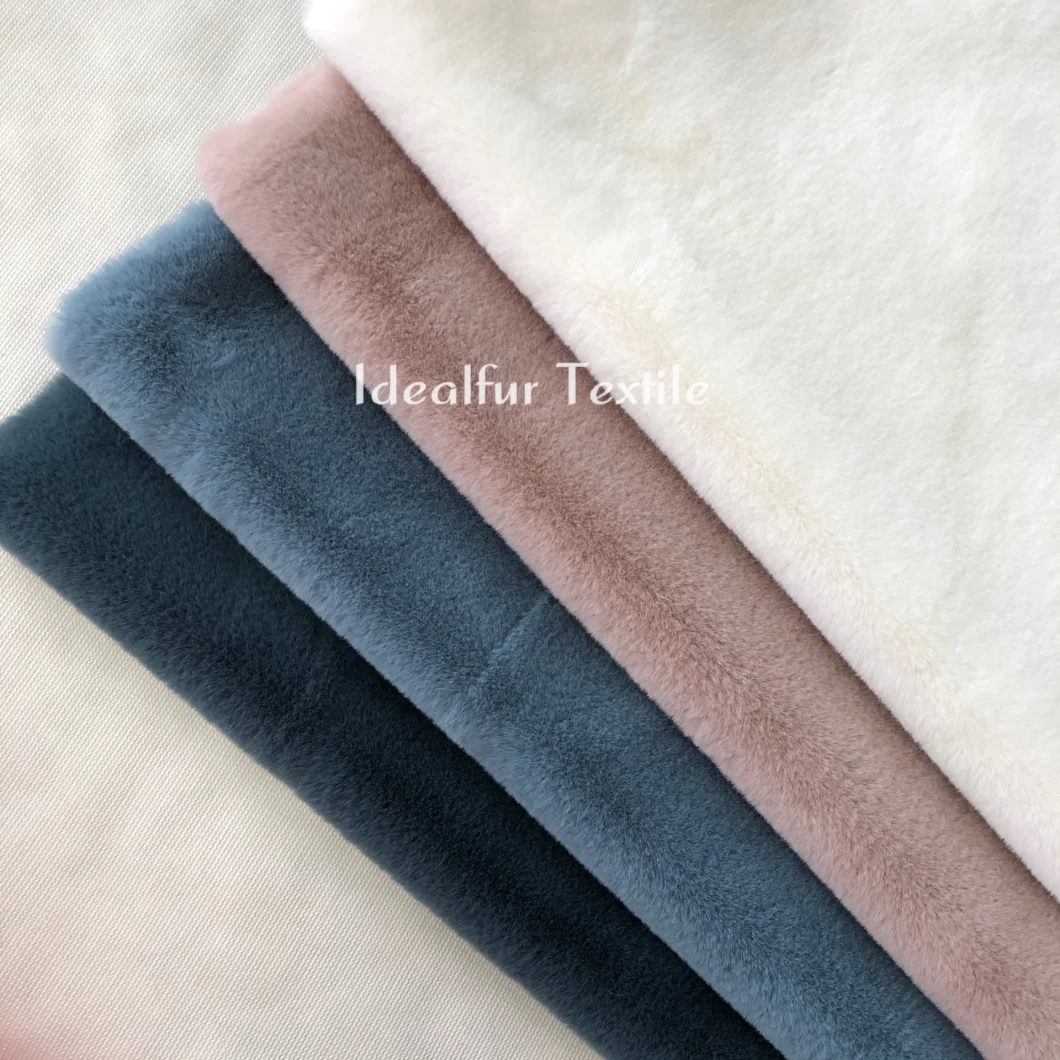 Solid Color Super Soft Warp Fake Rabbit Fur/Tricot Fur