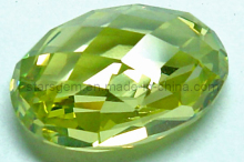 Shining Synthetic Apple Green Corundum Beads