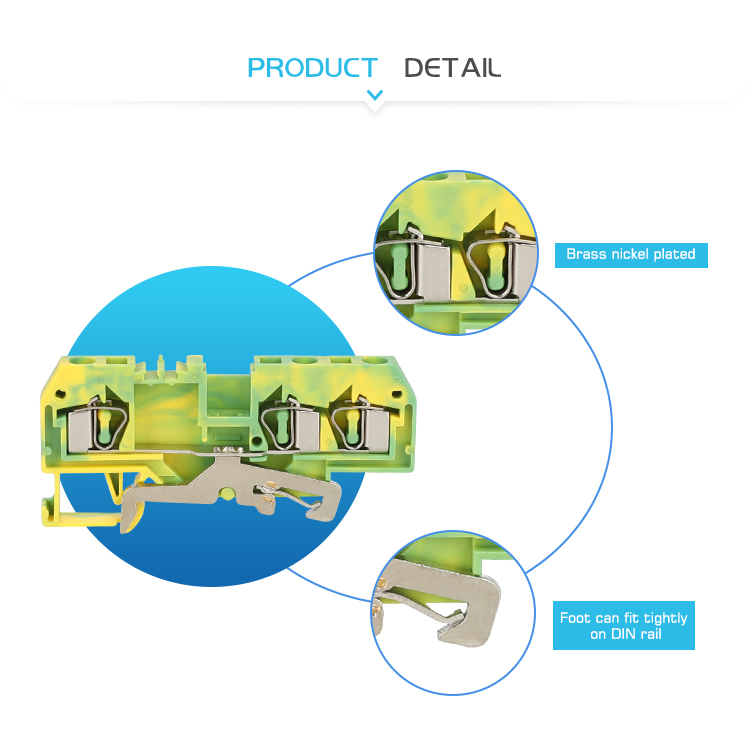 earthing din rail terminal 