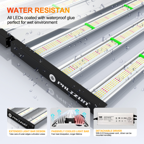 Fluence Spydr Full Spectrum 720W LED는 빛을 발성합니다